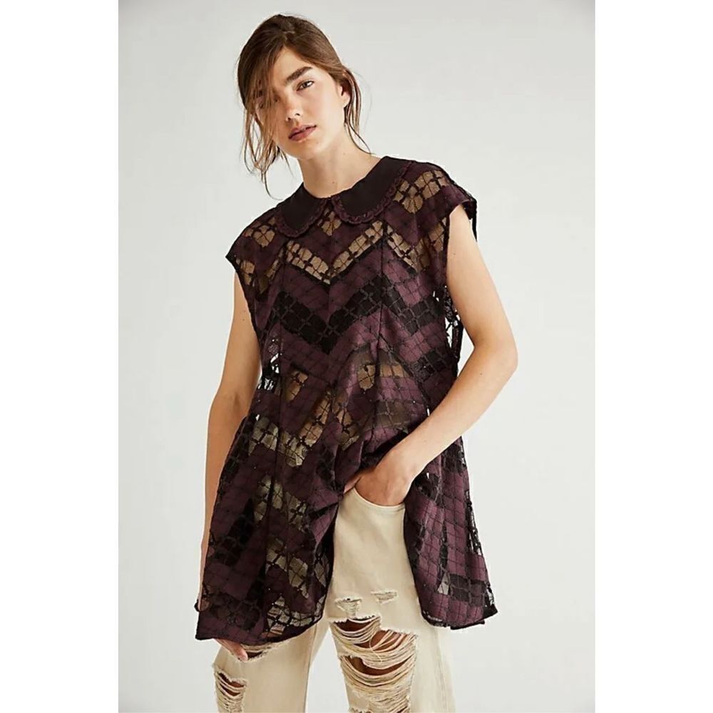 Free People GORGEOUS Rozette Tunic BOHO size xsmall - Picture 2 of 7